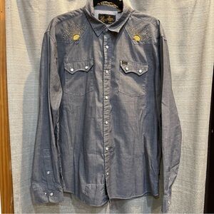 Howler Brothers Blue Casual Button Down Shirt